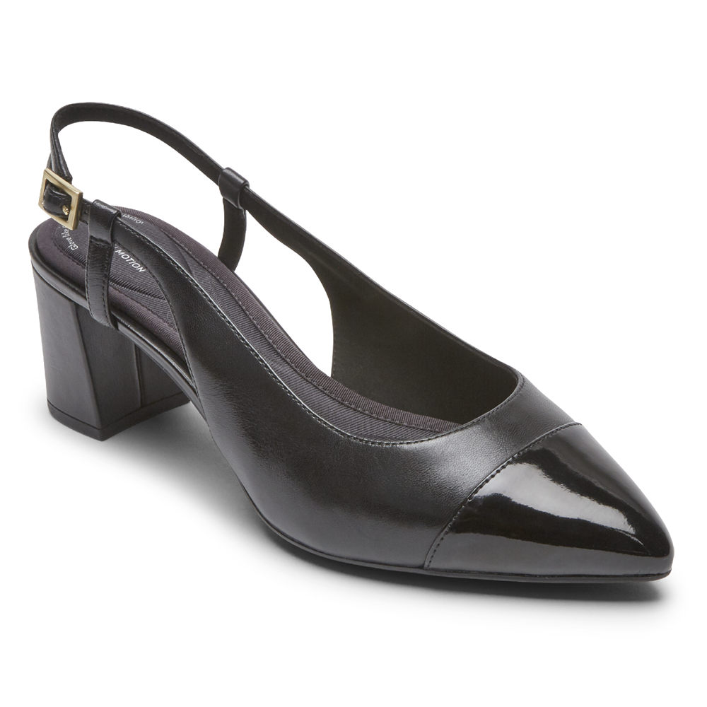 Rockport Slingback Dam Svarta - Total Motion Salima Posted - ZGEMJ6420